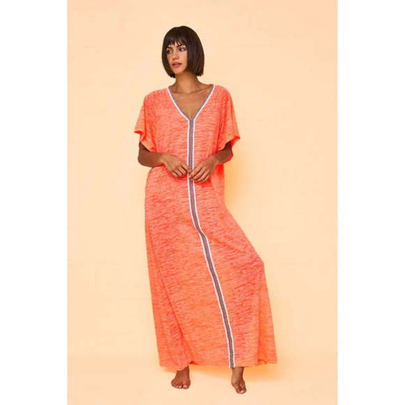 Pitusa Dresses & Skirts - Women's Pitusa Petite Inca Abaya Orange Maxi Dress XS/S